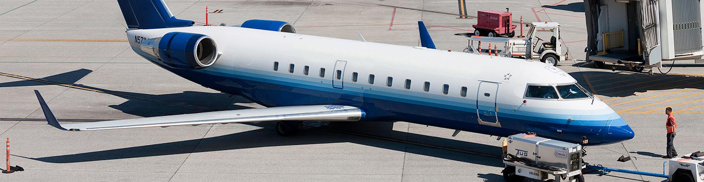 Plane parked at gate