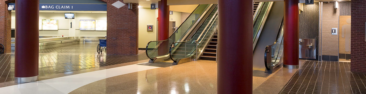 Roanoke-Blacksburg Regional Airport terminal escalator